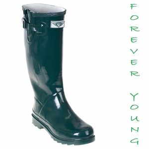 Women Tall Rain Boots, #3106, Hunter Green